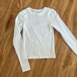 long sleeve white basic top